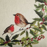 Argos Home robin wreath printed cushion 43x43cm, imported from the UK