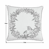 Argos Home robin wreath printed cushion 43x43cm, imported from the UK