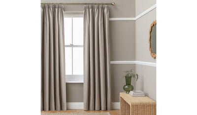 Argos Habitat Blackout Pencil Pleat Curtains Stone 117x137cm- Buy online at McGrocer