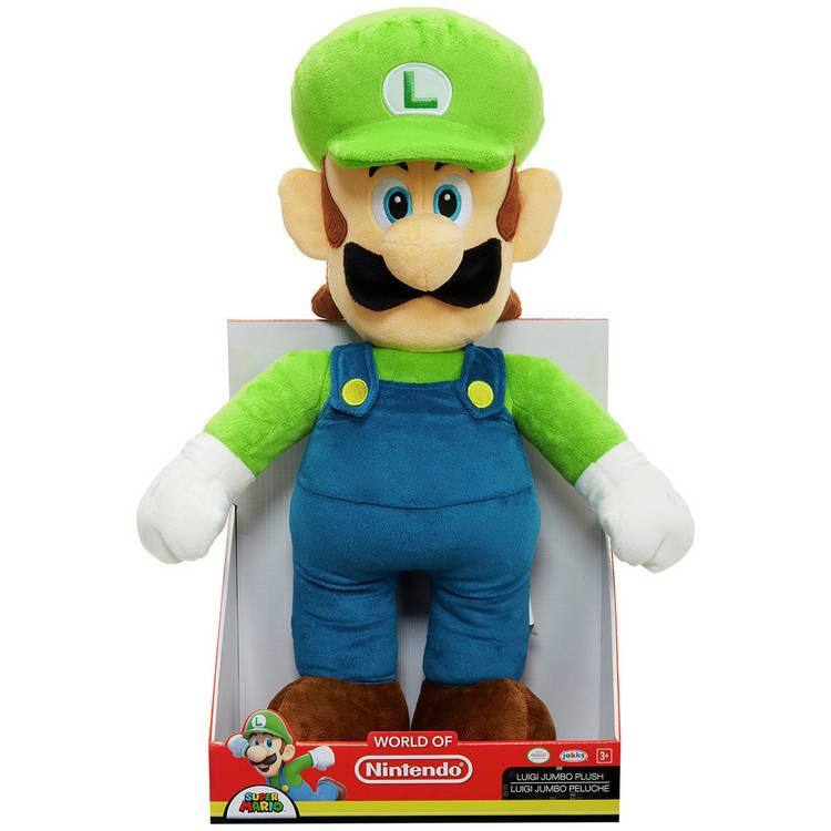 Nintendo Luigi jumbo soft toy 31cm tall (British brand)