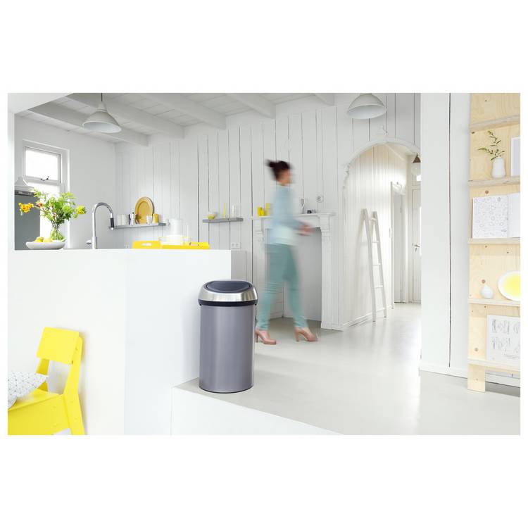 Brabantia touch top bin grey 60L - British product
