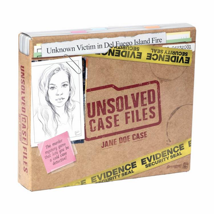 Unsolved Casefiles murder mystery game box (British brand)