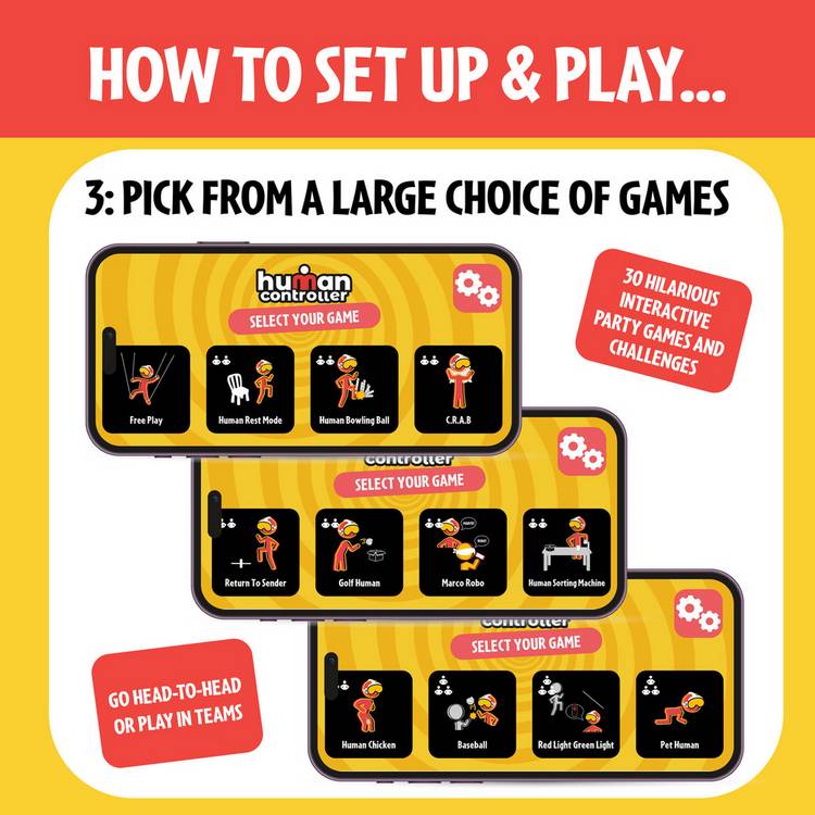 Human Controller party game - British product