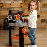 Smoby Black & Decker toy workbench with 75 accessories - British product