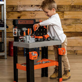Smoby Black & Decker toy workbench with 75 accessories - British product