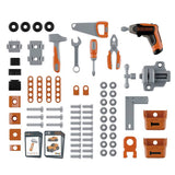 Smoby Black & Decker toy workbench with 75 accessories - British product