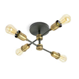Argos Home flush ceiling light brass 4-light LED 44cm, UK version