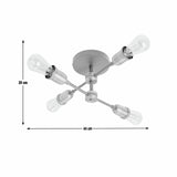 Argos Home flush ceiling light brass 4-light LED 44cm, UK version