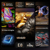 Hisense 50E8QTUK 50-inch Mini LED TV - British product