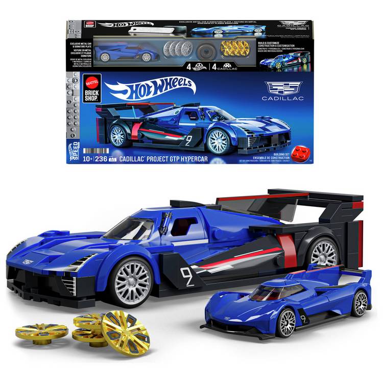 Mattel Brick Shop Hot Wheels Cadillac Project GTP Hypercar building kit - British product