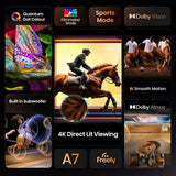 Hisense 55A7QTUK Smart 4K QLED TV 55 inch, UK version