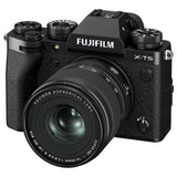 Fujifilm X-T5 mirrorless camera with 16-50mm lens, imported from the UK