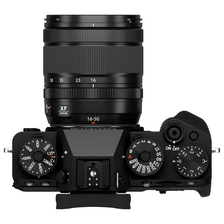Fujifilm X-T5 mirrorless camera with 16-50mm lens, imported from the UK