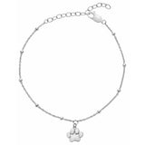 Hot Diamonds sterling silver paw charm bracelet, imported from the UK