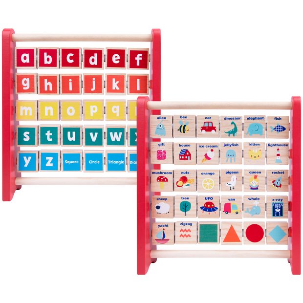 Chad Valley wooden alphabet abacus (British brand)