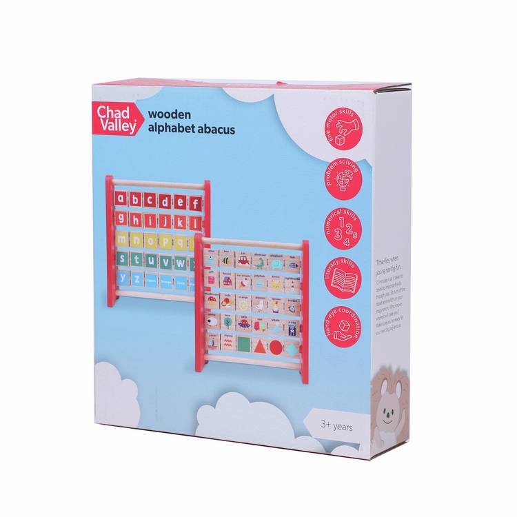 Chad Valley wooden alphabet abacus (British brand)