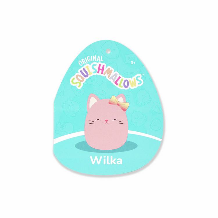 Squishmallows soft toy Wilka peach cat 7.5 inch (British brand)
