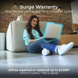 Masterplug 4 socket surge protected extension lead 2m with USB (British brand)