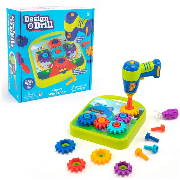 Learning Resources Design & Drill Gears Workshop STEM toy - British product
