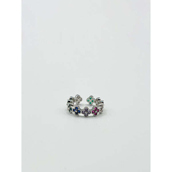 SVNX diamante clover ring adjustable - British product