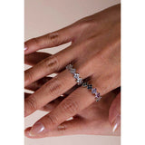 SVNX diamante clover ring adjustable - British product