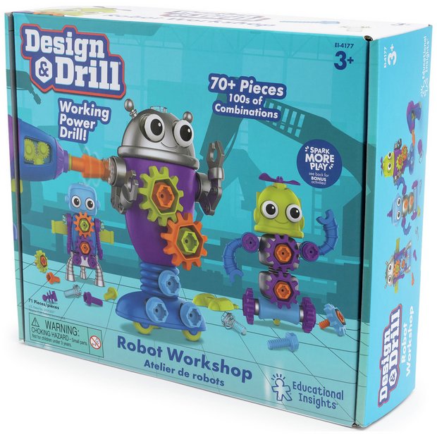 Learning Resources Design & Drill Robot Workshop building set (British brand)