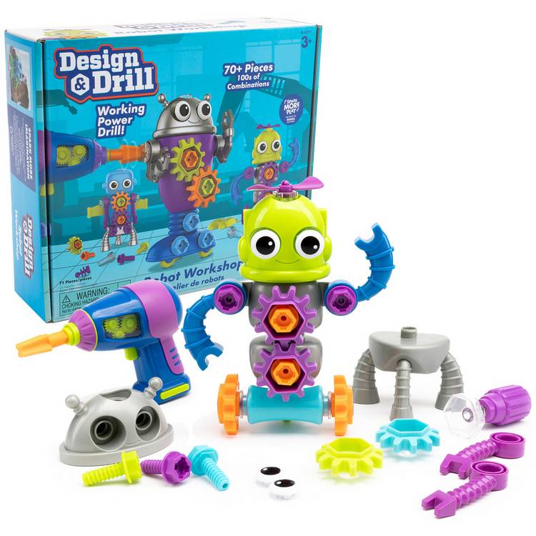 Learning Resources Design & Drill Robot Workshop building set (British brand)