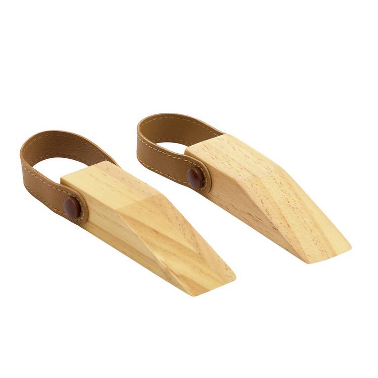 Argos Home pack of 2 pine doorstops, imported from the UK