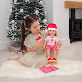 DesignAfriend Christmas doll outfit set with gingerbread design, UK version