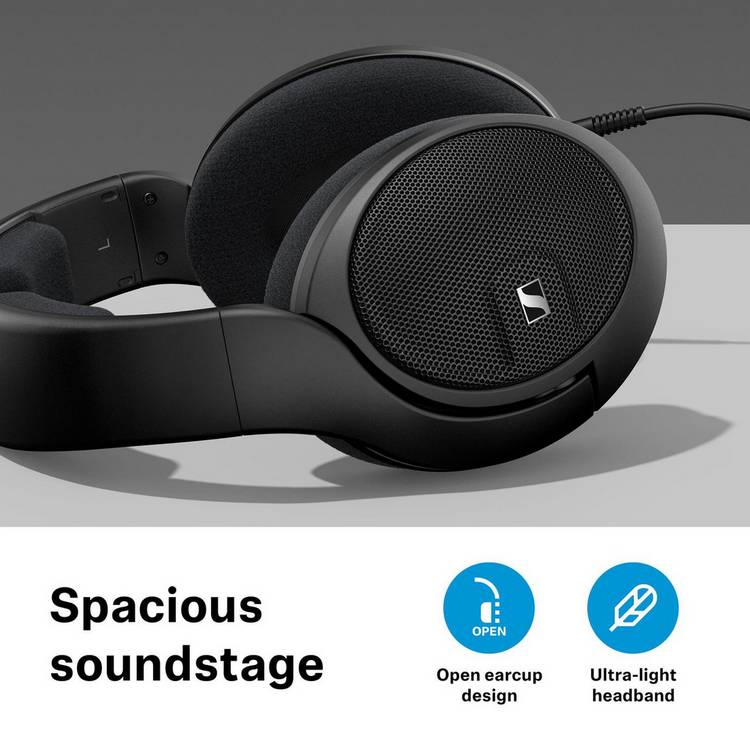 Sennheiser HD 560s over-ear open back headphones black (British brand)