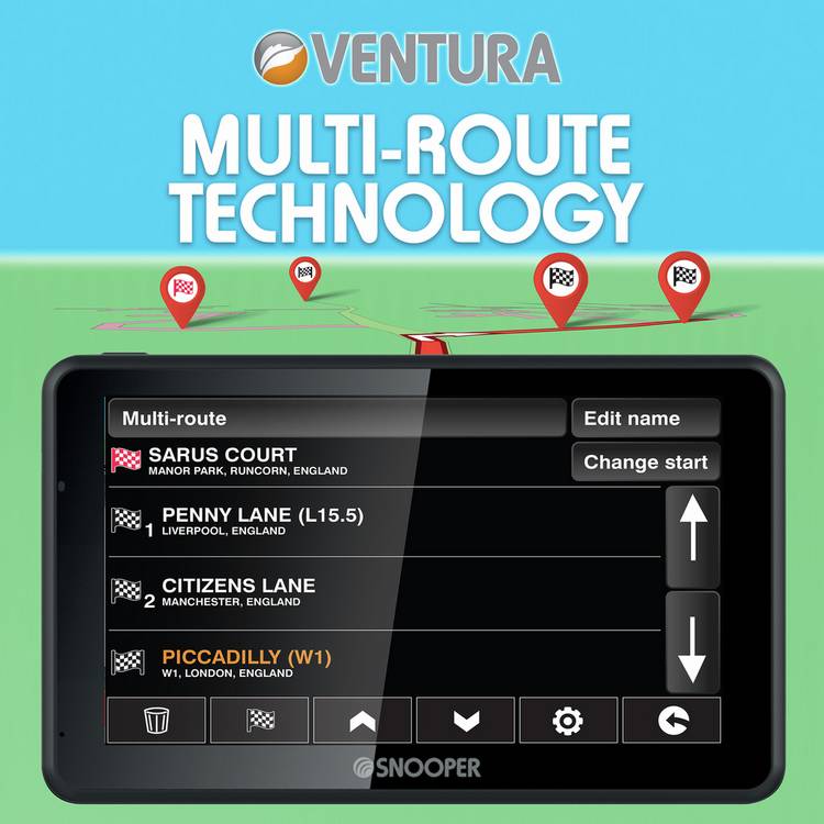 Snooper S6900 Ventura sat nav 7-inch, imported from the UK