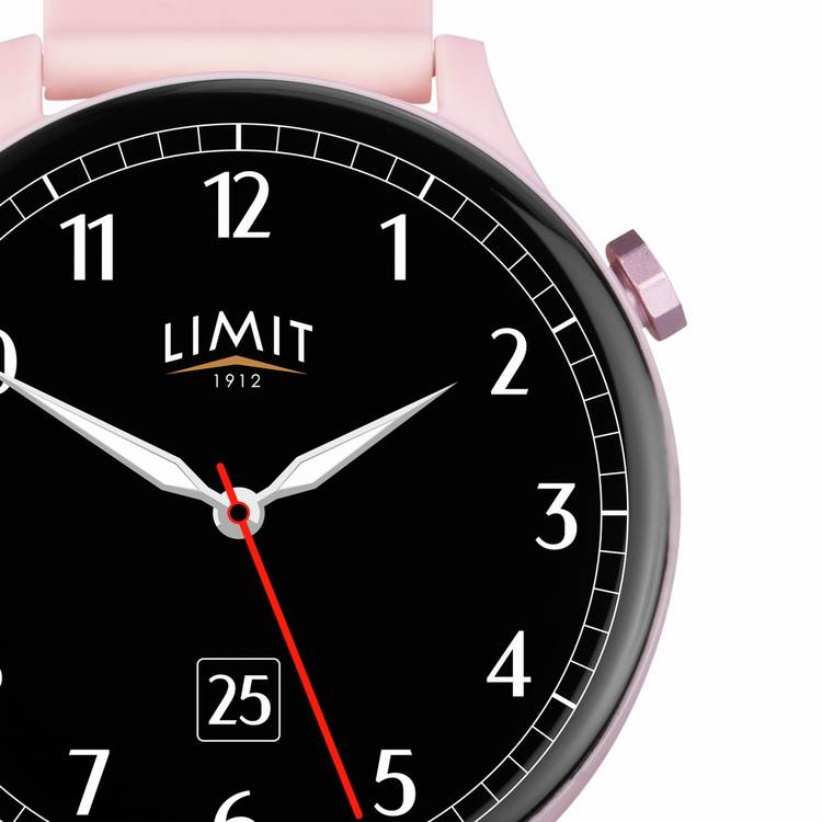 Limit ladies pink silicone strap calling smartwatch, UK version
