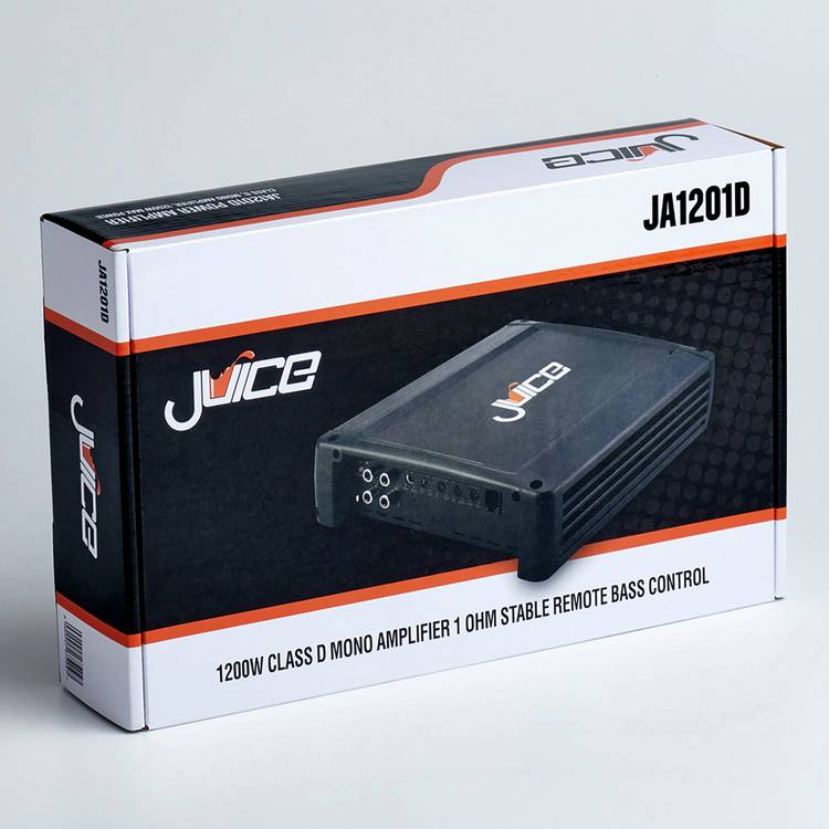 Juice JA1201D mono Class-D car amplifier (British brand)