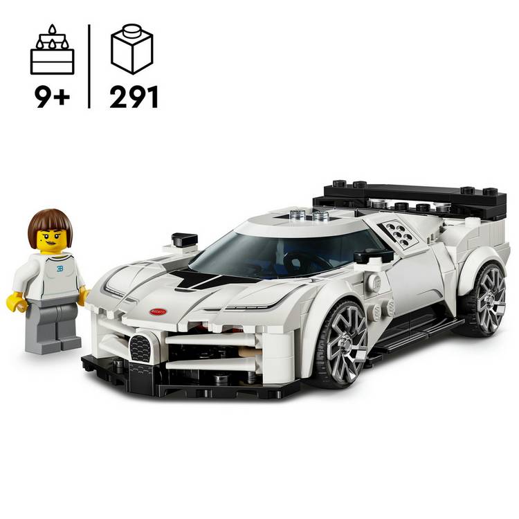 LEGO Speed Champions Bugatti Centodiechi building set 291 pieces, UK version