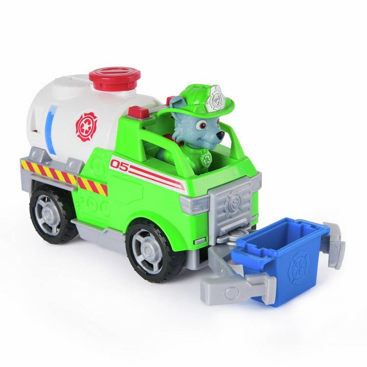 PAW Patrol Rocky rescue fire tanker toy (British brand)