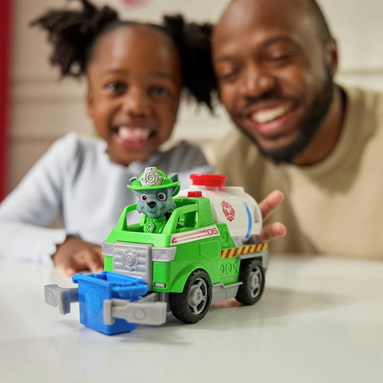 PAW Patrol Rocky rescue fire tanker toy (British brand)