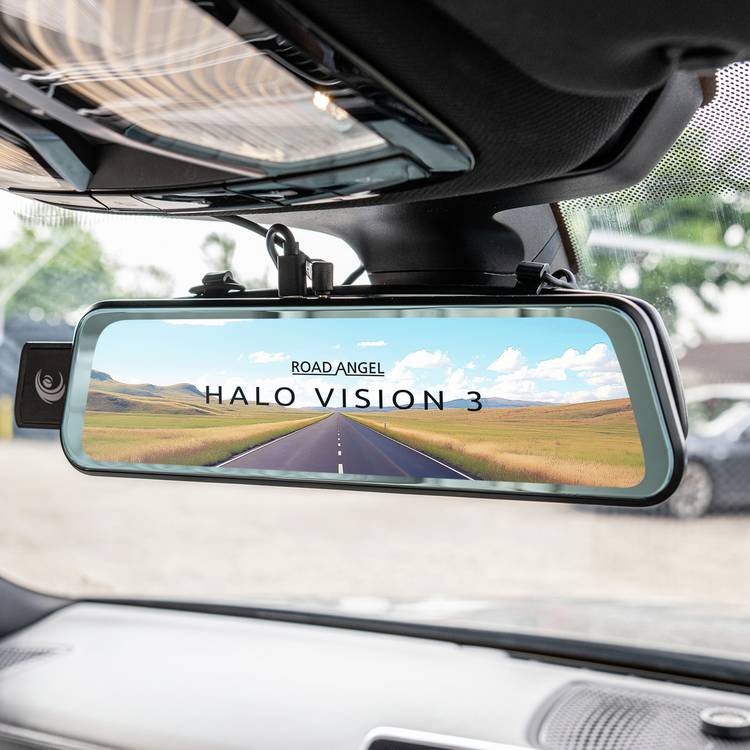 Road Angel Halo Vision 3 10-inch Mirror Dash Cam (British brand)