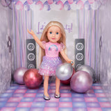 DesignAfriend 14 inch Little Sister doll happy birthday outfit (British brand)