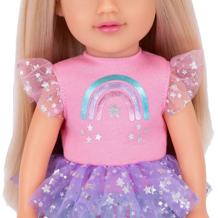 DesignAfriend 14 inch Little Sister doll happy birthday outfit (British brand)