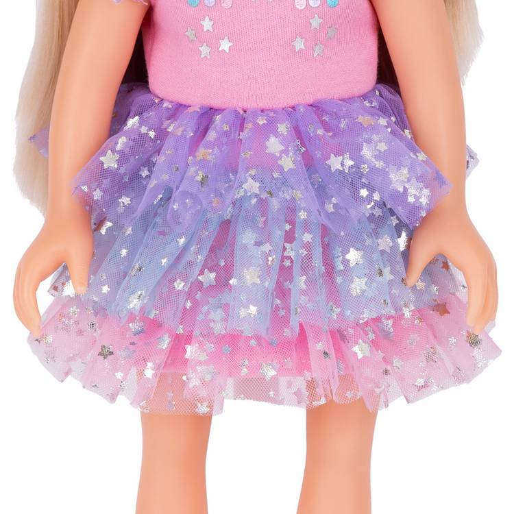 DesignAfriend 14 inch Little Sister doll happy birthday outfit (British brand)