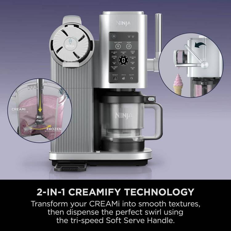 Ninja CREAMi Scoop & Swirl ice cream maker (British brand)