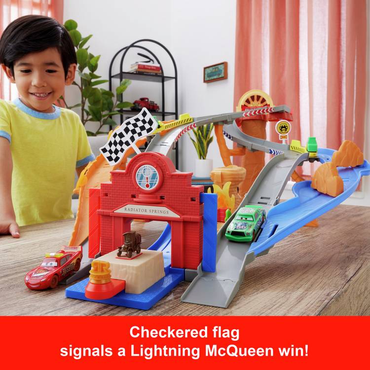 Mattel Disney Cars Radiator Springs raceway playset large, imported from the UK