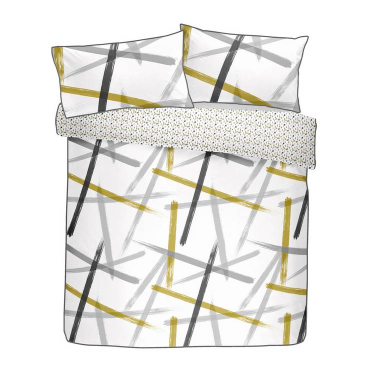 Appletree bedding set double cotton printed grey, UK version