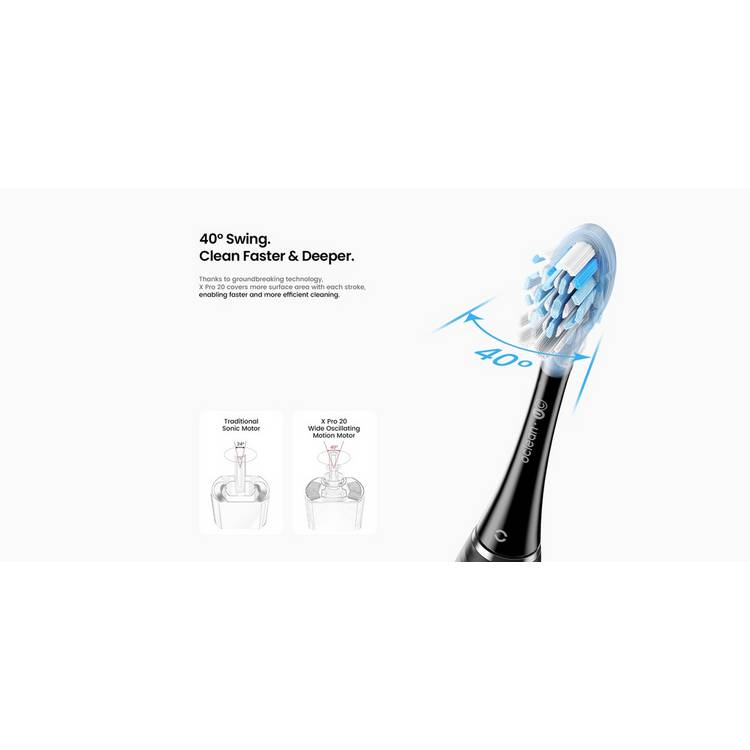 Oclean X Pro 20 sonic toothbrush white (British brand)