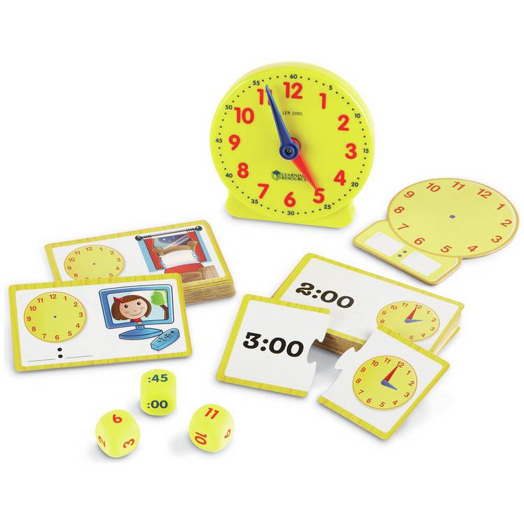 Learning Resources Time Activity Set teaching clock, UK version