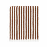 Yard Hebden stripe hand towel, brown, 100x50cm - British product