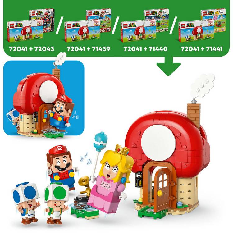 LEGO Super Mario Toad's House building set 276 pieces - British product