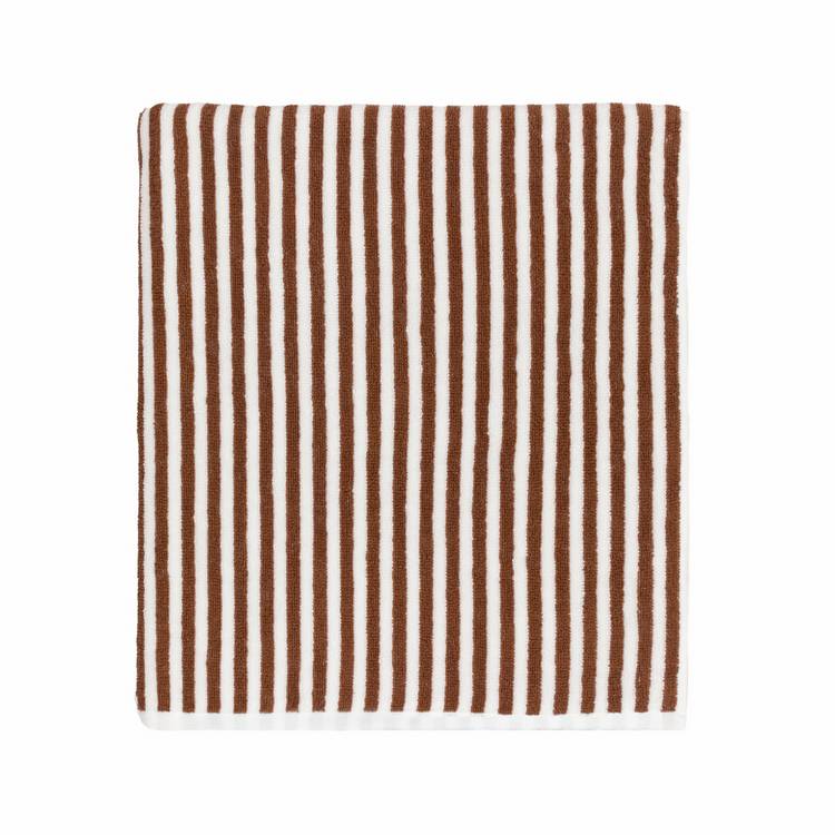 Yard Hebden brown stripe bath sheet 150x100cm, UK version