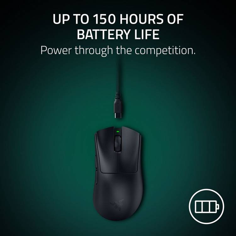 Razer DeathAdder V4 Pro wireless gaming mouse black, UK version