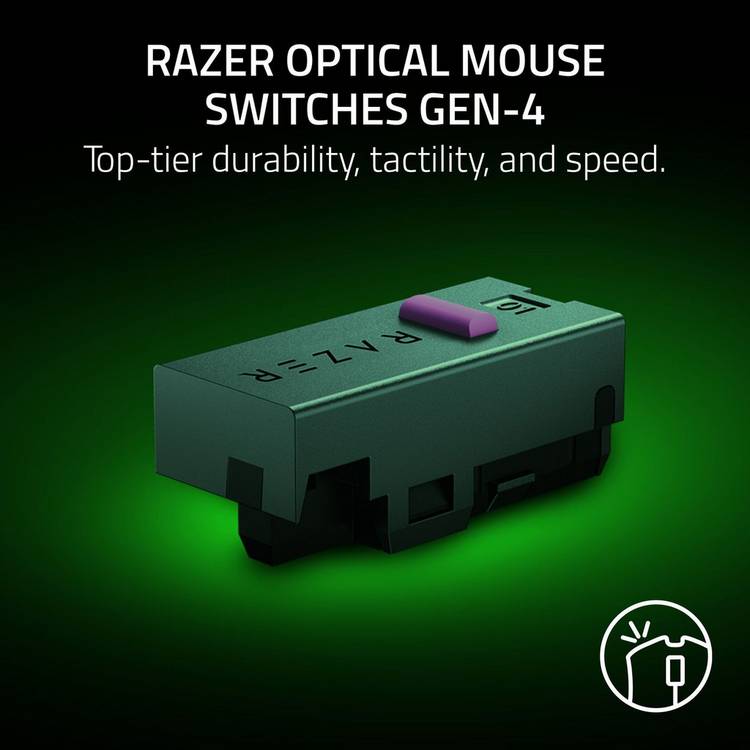 Razer DeathAdder V4 Pro wireless gaming mouse black, UK version